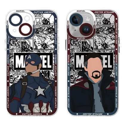 Marvel Iron Man Donnys Loki Case for iPhone 15 Pro 11Pro Max XR 12 13 Mini XSmax 14 7 Plus SE 6 8 X XS Phone Clear Fundas Cover