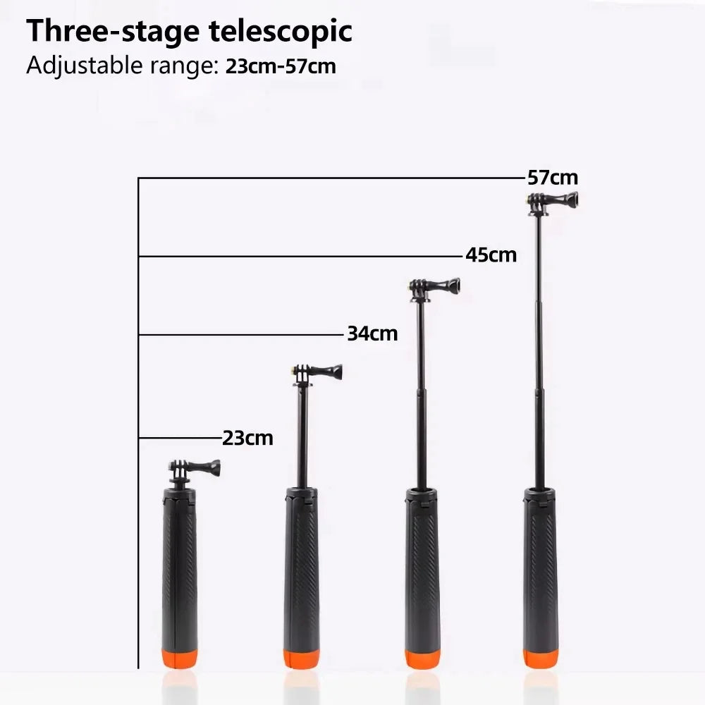 BSLIUFANG underwater buoyancy pole extendable selfie stick tripod suitable for GoPro Insta360 DJI OSMO sports camera accessories