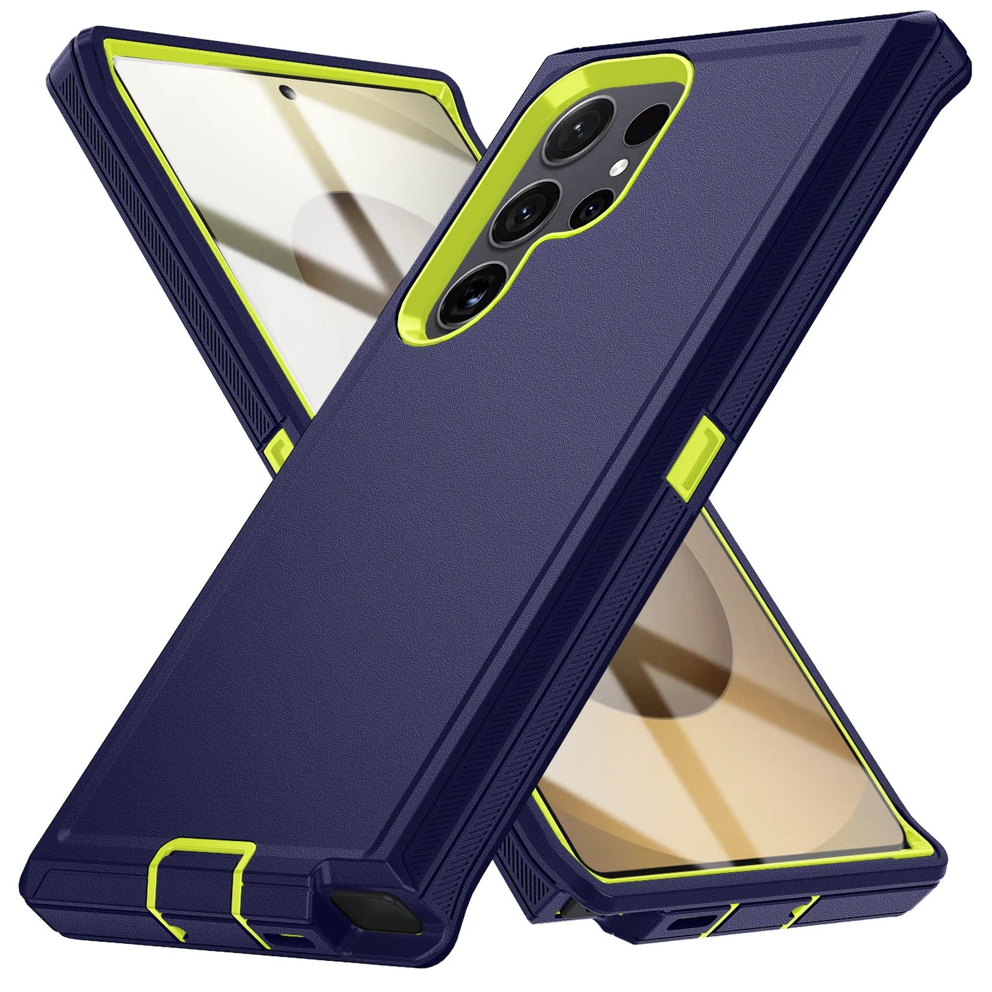 Military Armor Shockproof Phone Cases For Samsung S25 Ultra S24 Plus S23 FE S22 S21 S20 S24 Ultra Hard PC+TPU Bracket Back Cover