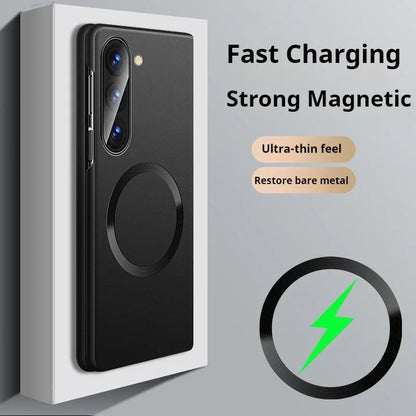 Ultra Thin Matte Metallic Magsafe Magnetic Case For Samsung Galaxy Z Fold 7 6 5 4 3 Wireless Charge Shockproof Protection  Cover