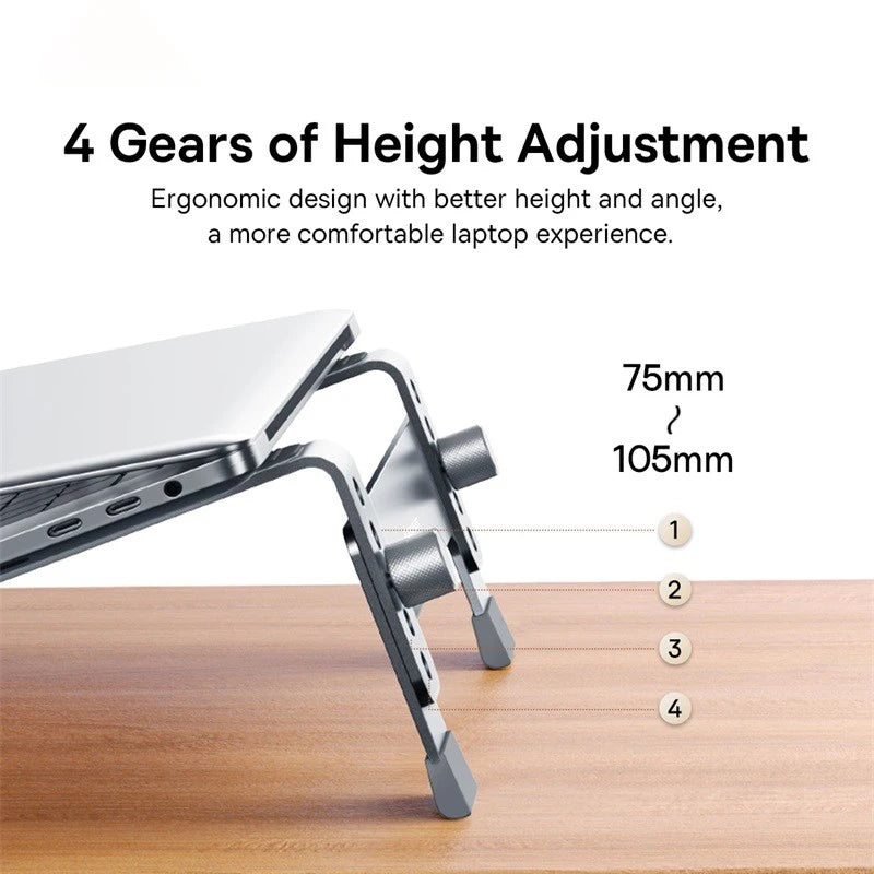 Baseus Laptop Stand Foldable Aluminum Alloy Portable Notebook Stand For Macbook Air Pro 10-17'' Computer Bracket Laptop Holder