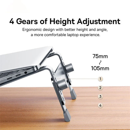 Baseus Laptop Stand Foldable Aluminum Alloy Portable Notebook Stand For Macbook Air Pro 10-17'' Computer Bracket Laptop Holder
