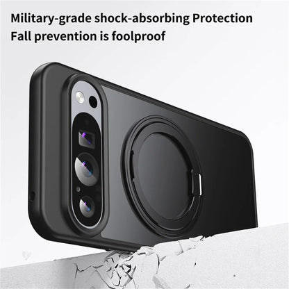 360°Rotating Stand Magnetic Phone Case For Google Pixel 10 9 8A 8 Pro XL Luxury Metal Folding Bracket Shockproof Protector Cover
