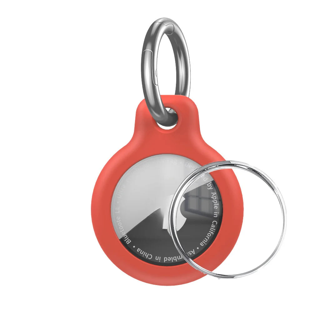 Waterproof AirTag Keychain Holder tag Lock Case Wire Cable,  Anti-Lost Protective Case with Keyring for Luggage, Key, Backpack
