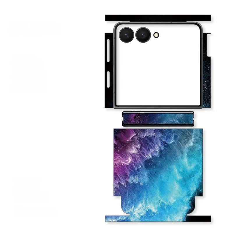 Skin For Samsung Galaxy Z Flip 7 6 5 4 2 Back Film Sticker Full Cover Protective Decal Wrap Side Frame Back Screen Protector