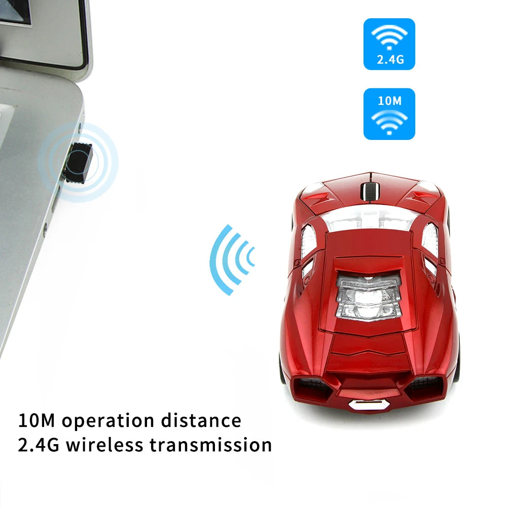 Wireless Small Car Shape 3D Mouse Creative Mini Ergonomic  Sports Car Design Ergonomic Optical Mice   For PC Laptop Gamer Gift