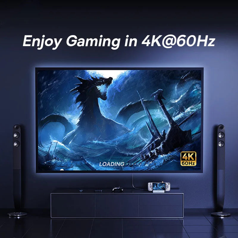 Baseus USB C Docking Station for Steam Deck Nintend Switch Type C to HDMI-compatible 4K@60Hz RJ45 PD 100W Type C USB 3.0 Hub