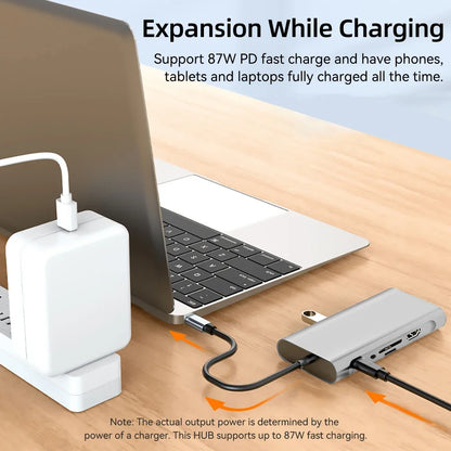 USB C HUB 4K 30Hz Type C to HDMI-compatible USB 3.0 Adapter 11 in 1 Type C HUB Dock PD 87W USB C Splitter for MacBook Pro Air