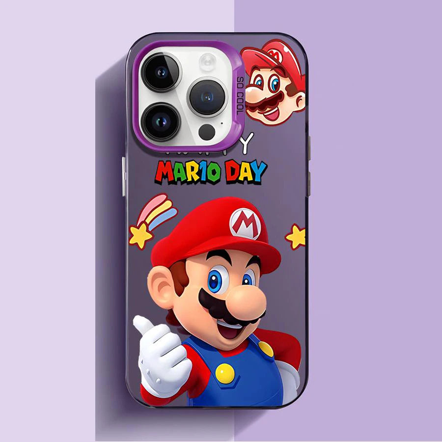 Cartoon S-Super M-Marios Bros Phone Case For iPhone 16 15 14 13 12 11 Pro Max 7 8 Plus XR XS Max Shockproof Silicone Matte Cover