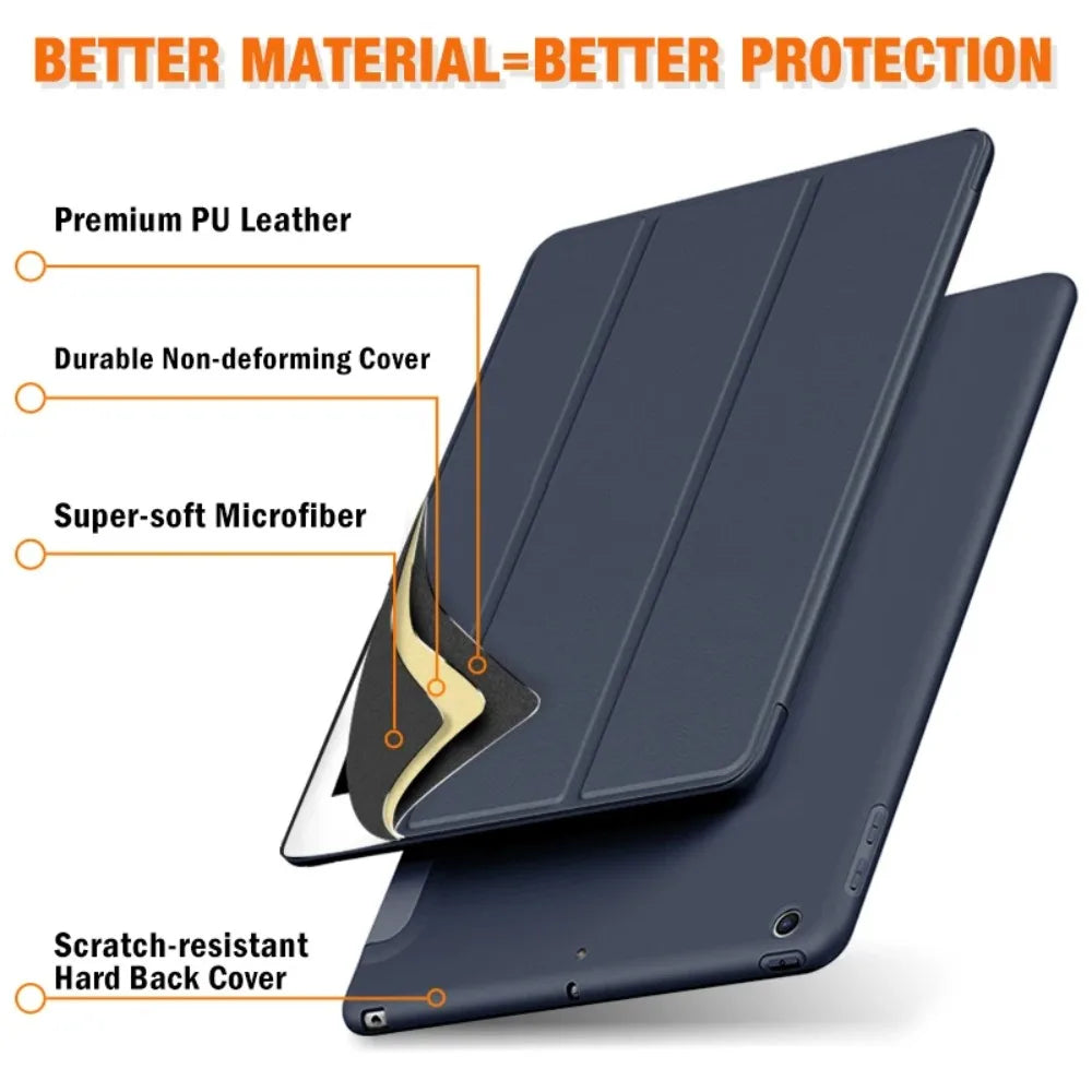 For iPad 10th Gen Case iPad 7/8/9th10.2 Air 4 5 10.9 Pro11 12.9 13 5/6th Air2 9.7 Air3 Pro 10.5 Mini 4 5 6 7 Air11 Air13 Cover