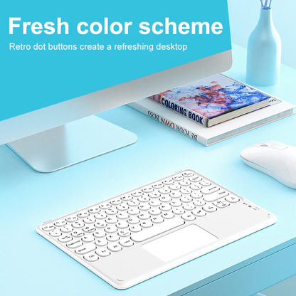 Wireless Keyboard with Touchpad,Ultra-Slim Portable Bluetooth Rechargeable Keyboard,Wireless Keyboard for iOS Android Windows