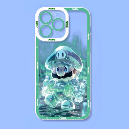 Super M-Marios Bros Clear Case for Samsung Galaxy S23 S22 Ultra S21 S20 FE S10 Plus Note 20 10 9 A32 A52S A52 A72 Silicone Cover