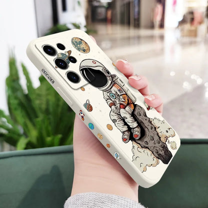 Saturn Cute Child Phone Case For Samsung Galaxy S25 S24 S23 S22 S21 S20 S10 Ultra Plus FE Note 20 Ultra 10 9 Plus Cover