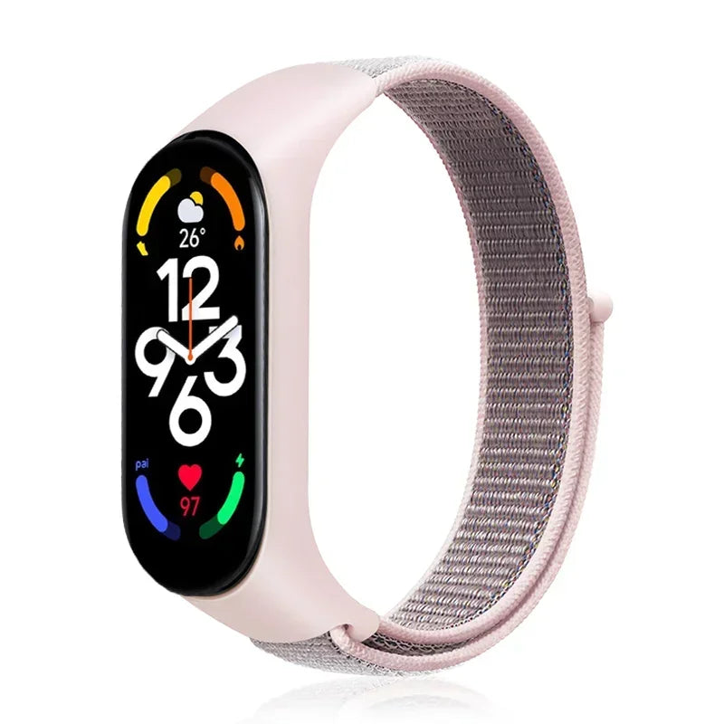 Nylon loop Mi band 4 5 6 Strap Replacement Soft Adjustable Wrist Watchband Pulsera correa For Xiaomi Mi band 3 4 5 6 7 Bracelet