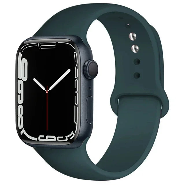 Silicone Band For Apple Watch strap 44mm 45mm 40mm 41mm 42-38mm 45 mm sport bracelet iwatch series 8 7 6 5 4 3 SE 9 Ultra 2 49mm