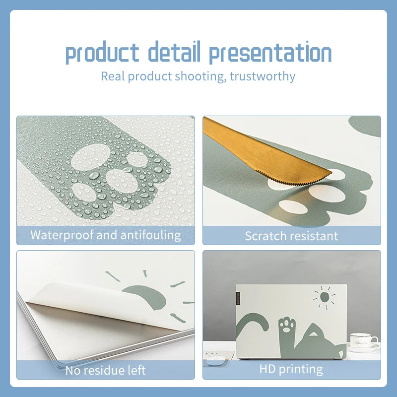 DIY Marble Cover Laptop Skins Vinyl Stickers 13"14"15.6"17.3"PVC Film Waterproof Skin Decorate Decal for Macbook/Lenovo/HP/Acer