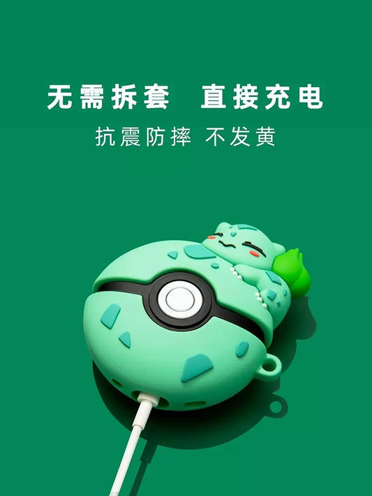 For Airpods 1 2 3 4 Pro Pro 2 Case Cute Cartoon Pokeball Silicone Earphone Case Accessories Cover