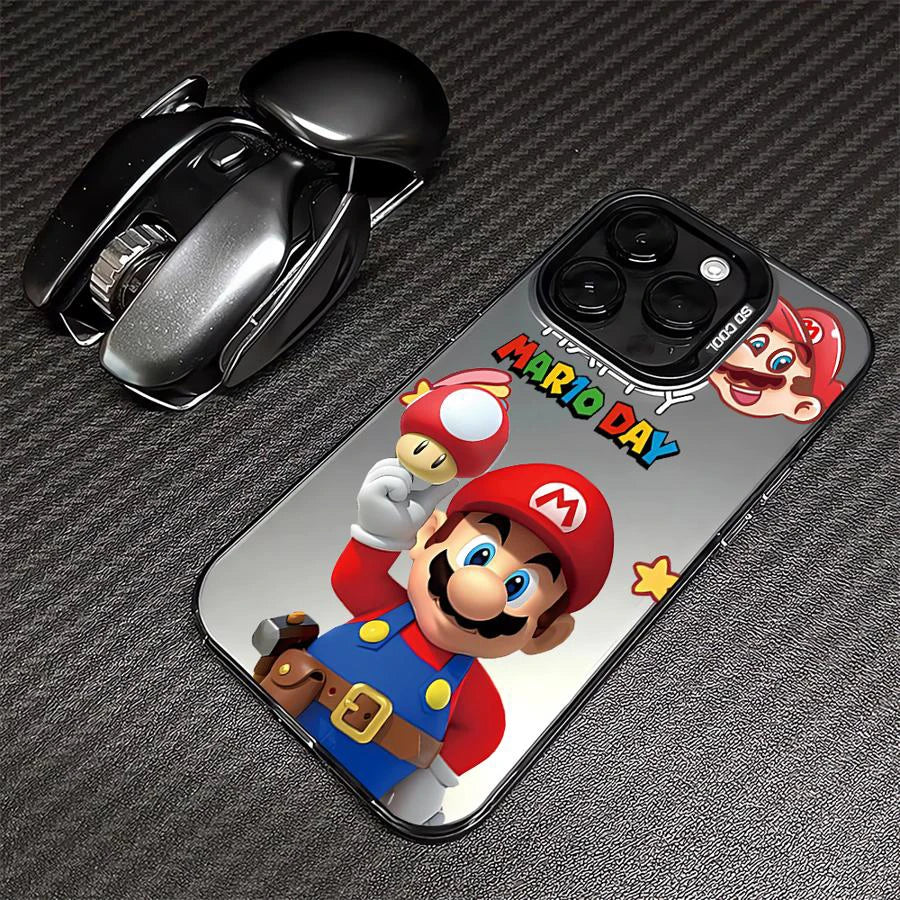 Cartoon S-Super M-Marios Bros Phone Case For iPhone 16 15 14 13 12 11 Pro Max 7 8 Plus XR XS Max Shockproof Silicone Matte Cover