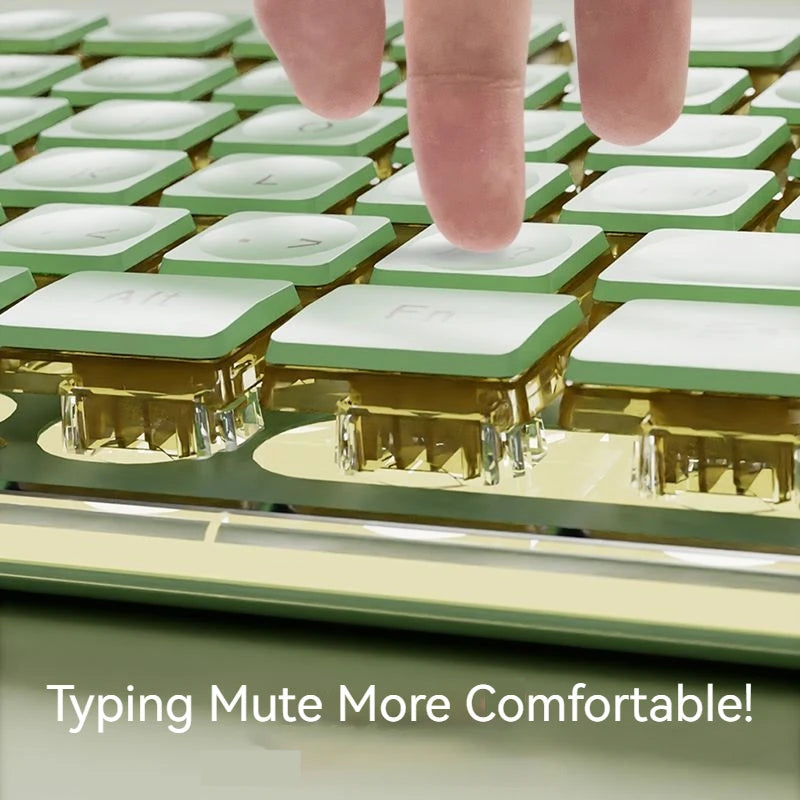 EWEADN V3 Gaming USB only Wired film Keyboard, 104 Keys Full Size All-Metal Panel, for Games and Office, Desktop, Laptop