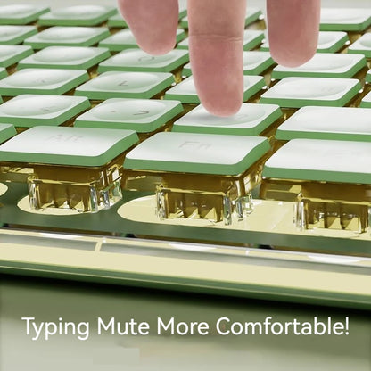 EWEADN V3 Gaming USB only Wired film Keyboard, 104 Keys Full Size All-Metal Panel, for Games and Office, Desktop, Laptop