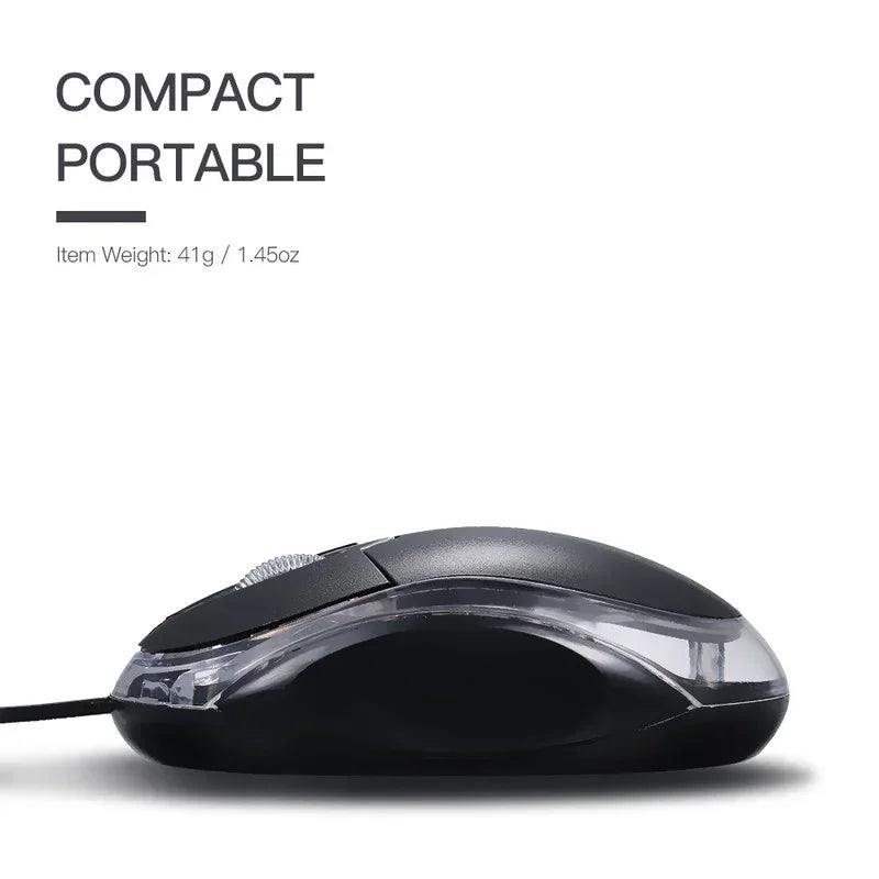 Usb Optical Mouse Mini USB Mouse Wired 1000 DPI Optical LED 2 Buttons Desktop Computer Notebook Universal Mouse office Home