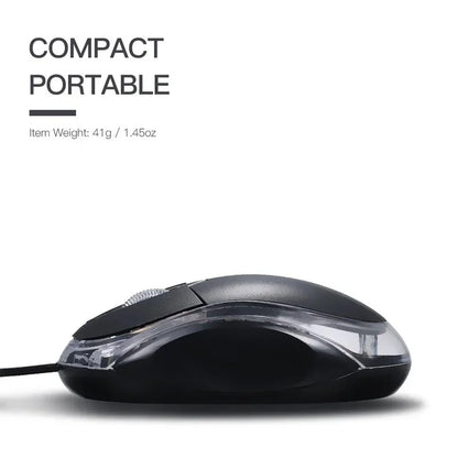 Usb Optical Mouse Mini USB Mouse Wired 1000 DPI Optical LED 2 Buttons Desktop Computer Notebook Universal Mouse office Home