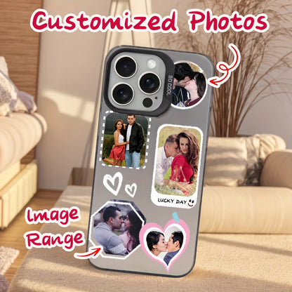 For iPhone 16 16e 15 14 13 12 11 Pro Max Mini SE 2020 2022 XS XR 7 8 Plus DIY couple photo customized design IMD shockproof case