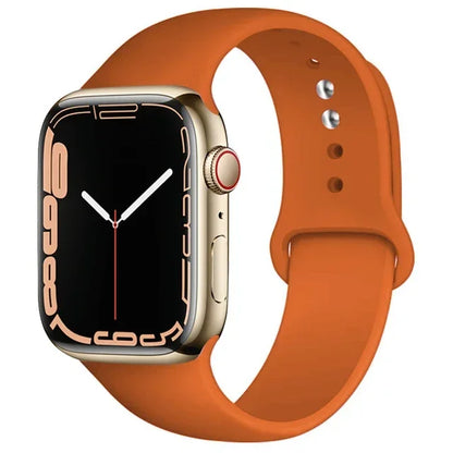Silicone Band For Apple Watch strap 44mm 45mm 40mm 41mm 42-38mm 45 mm sport bracelet iwatch series 8 7 6 5 4 3 SE 9 Ultra 2 49mm
