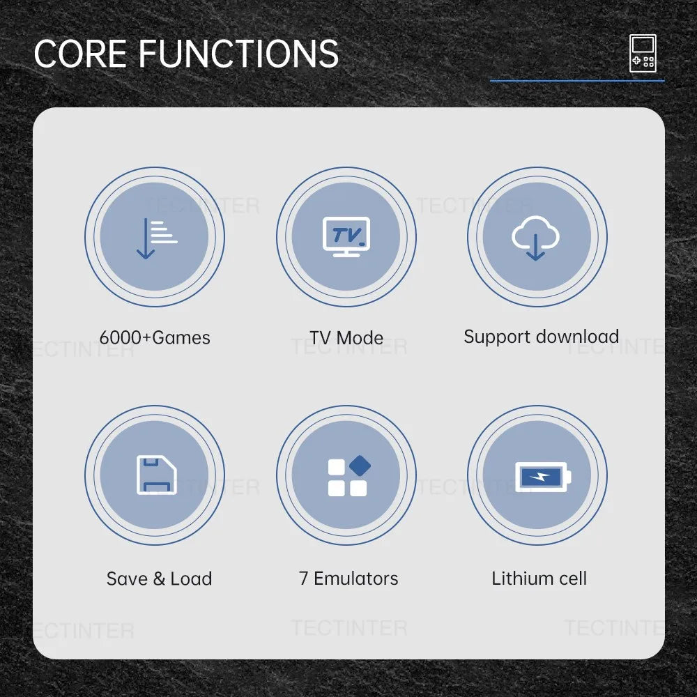 GB300 Portable Handheld Game Player 3.0 inch Screen Video Game Console Built-in 6000 Games Support AV Output for SFC/GBA
