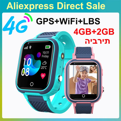 New 4G Smart Watch Kids GPS WIFI Video Call SOS IP67 Waterproof LT21 Child Smartwatch Camera Voice Monitor Tracker Location