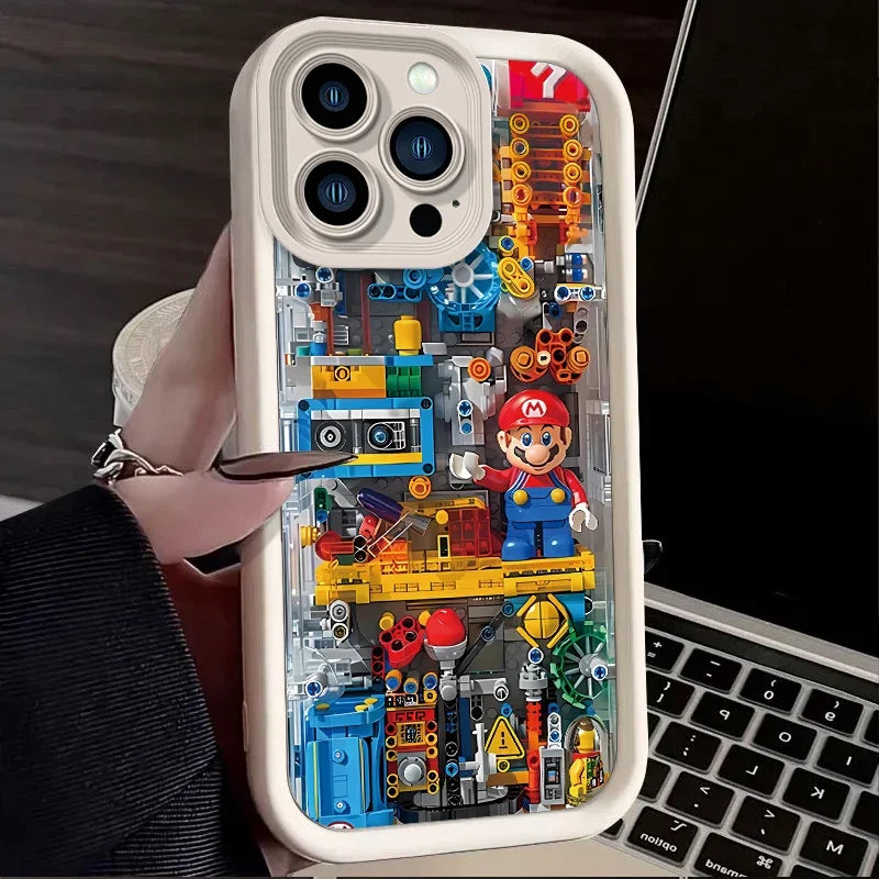 Cartoon Super M-Marios Bros Case for iPhone 16 E 15 Pro Max 14 Plus 13 12 Mini 11 Pro Max XS X 8 7 SE Liquid Silicone Back Cover