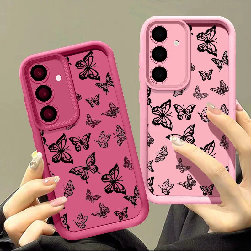 Shockproof Butterfly Case For Samsung Galaxy S23 S24 Ultra A55 A54 5G A56 S25 A53 A52 A14 A34 A15 A35 S20 FE S21 S22 Ultra Capa