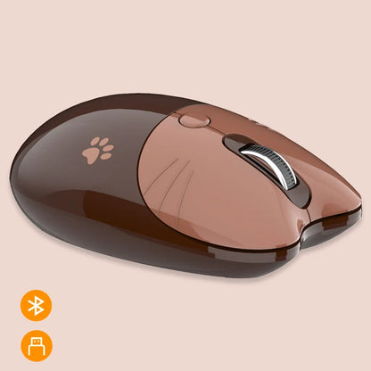 Pink Wireless Cute Meow Mouse Cartoon Silent Optical Ergonomic 1600DPI Mause Computer USB Gamer Mice For Laptop PC Gifts