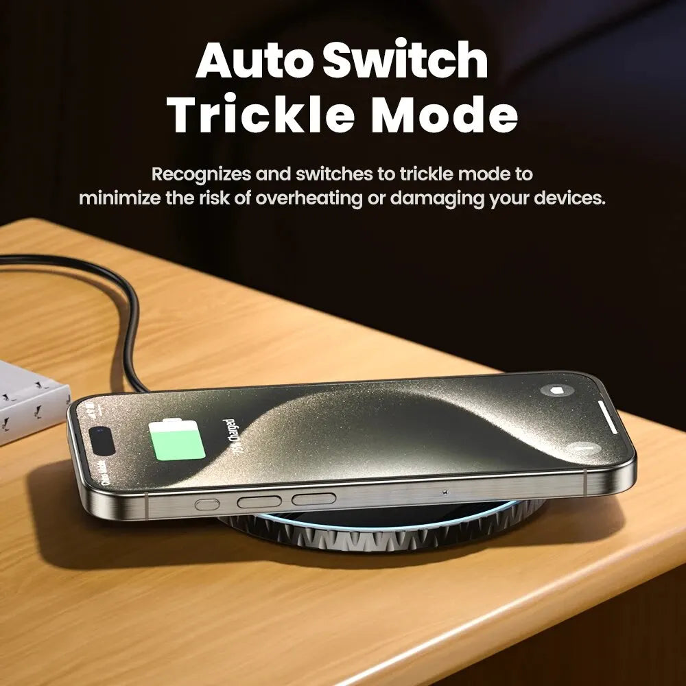 Toocki 15W Wireless Charger Pad Fast Wireless Charging Station for iPhone 15 14 13 12 Samsung Galaxy S23 S22 S21 S20 Airpods