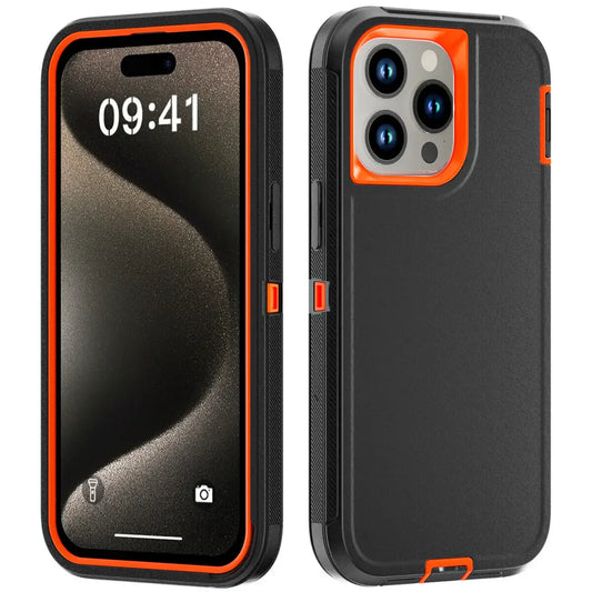3 in 1 Defend Case For iPhone 16 11 12 13 14 Pro Max 15 Plus 7 8 SE 2022 Xs XR Original Heavy Duty Shockproof Hybrid Cover Cases
