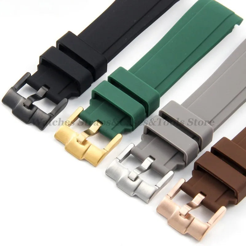 Soft Silicone Watch Strap for Omega for Swatch for MoonSwatch Band Men Women Curved End Diving Rubber Sport Watch Bracelet 20mm