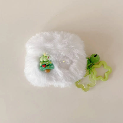 Snowman Christmas Plush Shell For AirPods Pro 3 Case Bluetooth Earphone Shell For AirPods 4 3 1 2 Pro2 Pro Cover With Star Bells