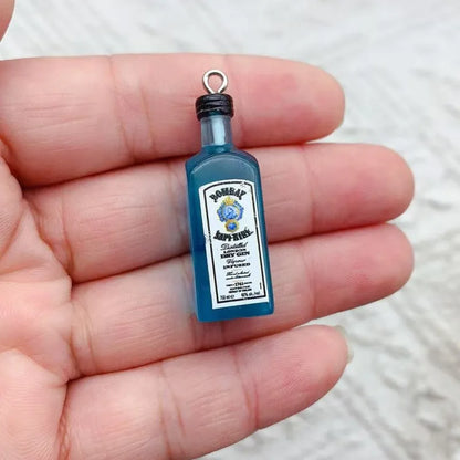 10pcs Mini Alcoholic Drink Bottle Resin Charms Popular Wine Bottles Pendant For Earring Keychain Diy Cute Jewelry Making