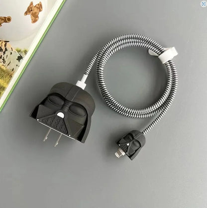 4Pcs Set Cable Protector for iPhone / iPad 18W/20W Charger Protector Case 3D Cartoon Cable Management Phone Wire Cord Organizers
