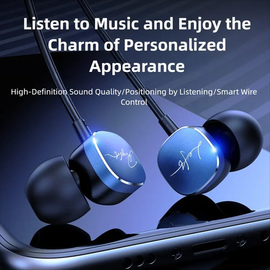 For Samsung Type C Wired Headphones Dolby Sound With Mic 3.5MM In-ear Earphones For iPhone 16 Galaxy S25 S24 S23 S22 Accessories
