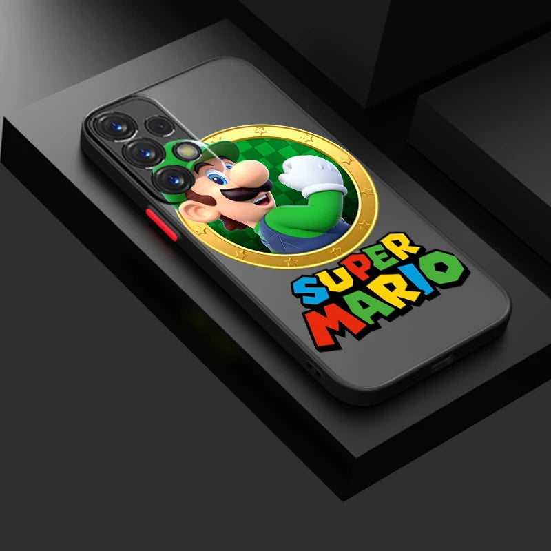 Fun Magic Super M-Marios Frosted Translucent For Samsung A53 A52 A33 A32 A51 A71 A21S A13 A73 A50 A22 A12 5G TPU Phone Case