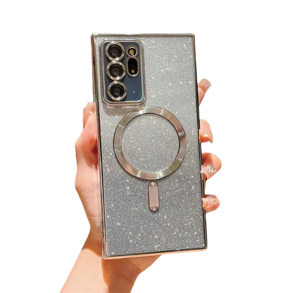 Sparkle Cover For Samsung Galaxy S25 S24 S23 Plus S22 S21 S20 FE S24FE S23FE S21FE S20FE Glitter Note 20 Ultra A56 MagSafe Case