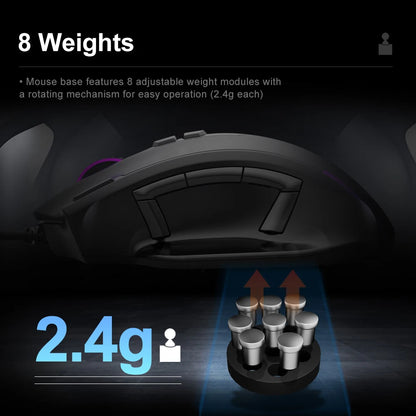 E-YOOSO X-41 USB Wired RGB Gaming Mouse 24000 DPI SG8960 10 buttons programmable game Optical mice for Computer PC Laptop