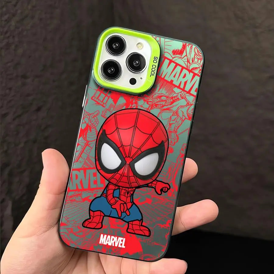 Marvel Cute Spider Man Groot Phone Case for iPhone 16 Pro 15 Pro Max 14 13 12 11 XS 14 Pro Max 16 Plus 14Pro 12Pro Soft Shell