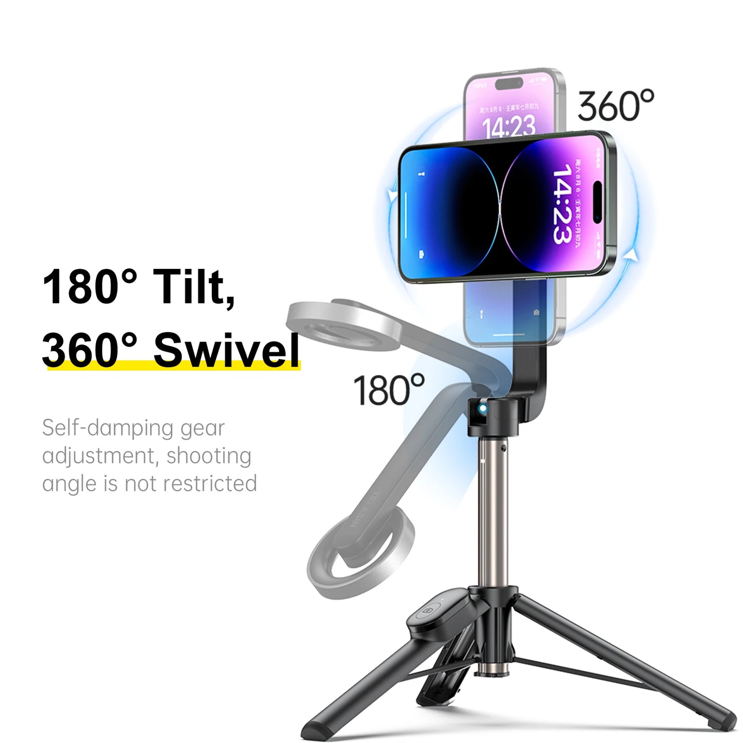 TELESIN Magnetic Selfie Stick Tripod with Remote For Cellphone For iPhone 16 15 14 13 12 Pro Max For HUAWEI XIAOMI SAMSUNG