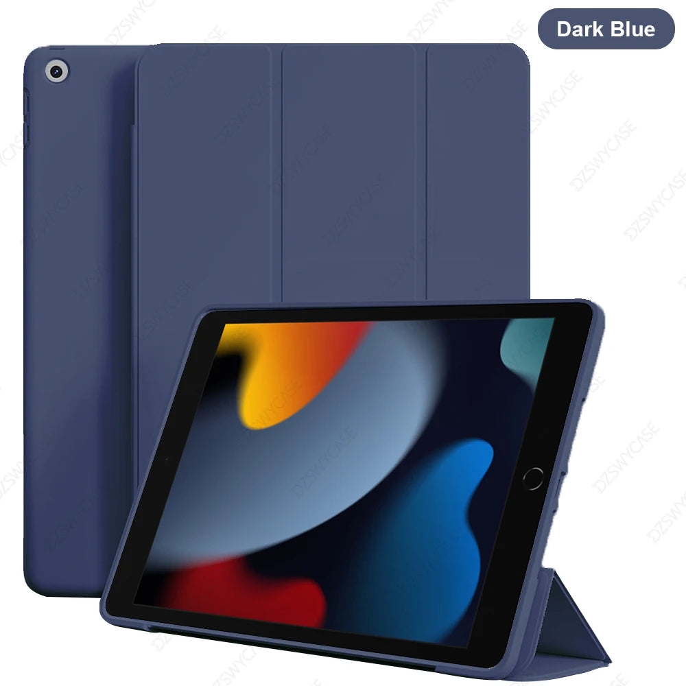 Case For iPad 7/8/9th 10.2 5/6th 9.7,10th 10.9 A16 11, Air 10.9 11 M2 M3,  mini 5 6 7, Pro 11 M4, Silicone Protective Cover