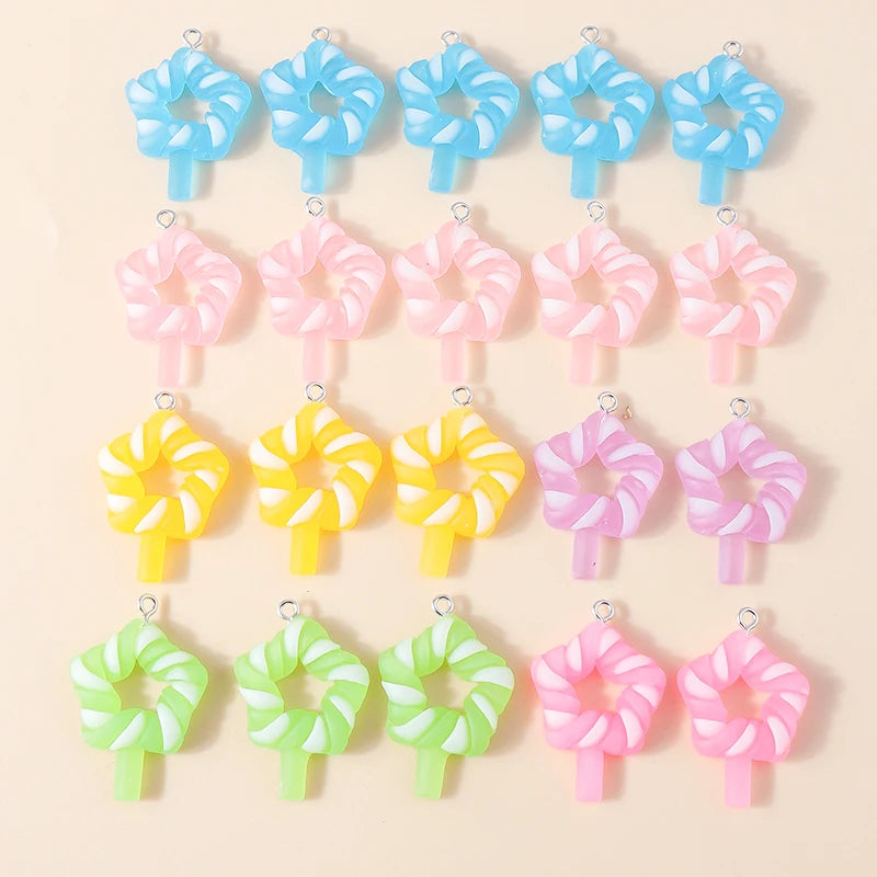 15Pcs Mix Resin Chocolate Charm Dessert Food Charms for Necklace Bracelet Earring Keychain Diy Jewelry Making Accessories