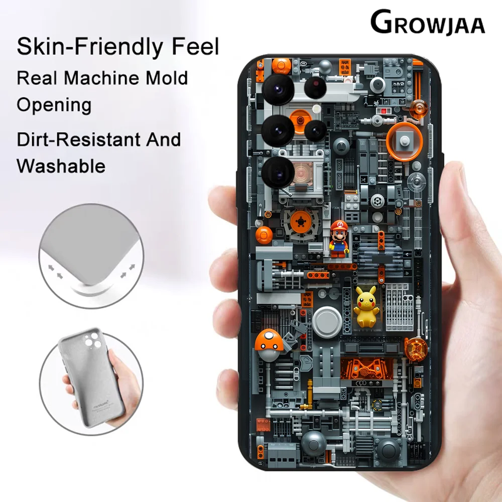 Super M-MarioS Bros Game Phone Case for Samsung Galaxy S24 Ultra S22 S23 Ultra S21 S20 5G Protective Silicone TPU Funda