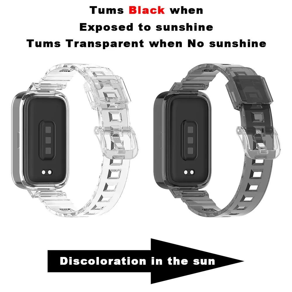 Watch Strap For Redmi Band 2/3 Wrist Band Bracelet SmartWatch Watchband Turn Color in Sunshine For Xiaomi Band 8/9 Active