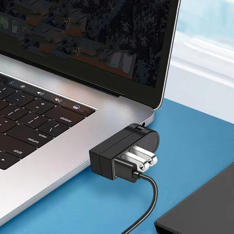 USB 3.0 HUB Adapter 180°Rotatable 3 Port USB 3.0 2.0 HUB High Speed Splitter For Mac Lenovo Xiaomi PC Tablet Huawei Accessories